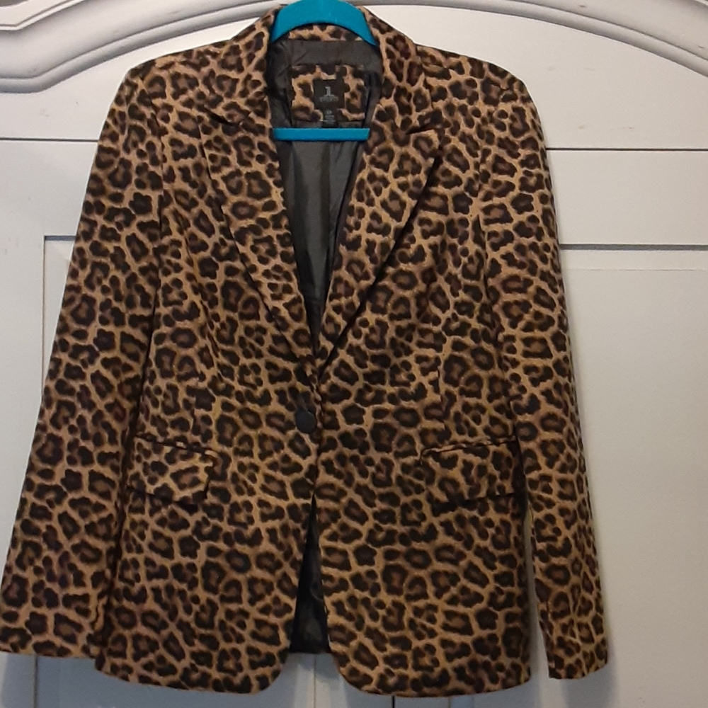 JL leopard  blazer